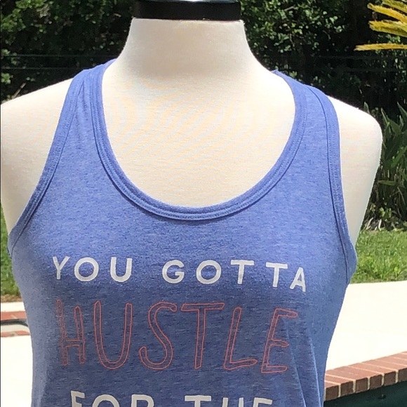 Athletic racer back graphic tank top. - Picture 2 of 10